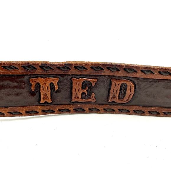 VTG -FRONTIER BUCKLE Native American vintage 70s Zuni Multi-Inlay Knifewing belt - Picture 4 of 14